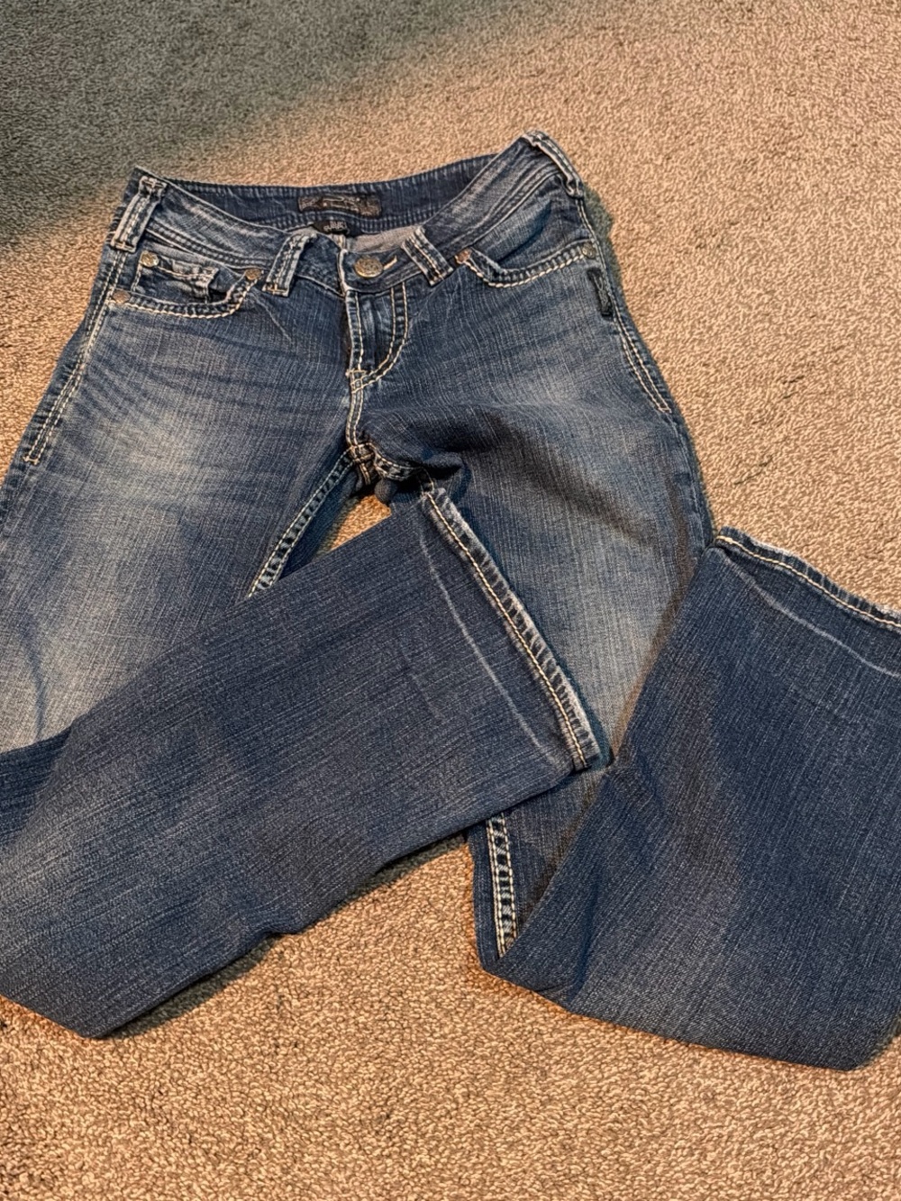 Silver Jeans Women's Dark Blue Boot Cut Jeans